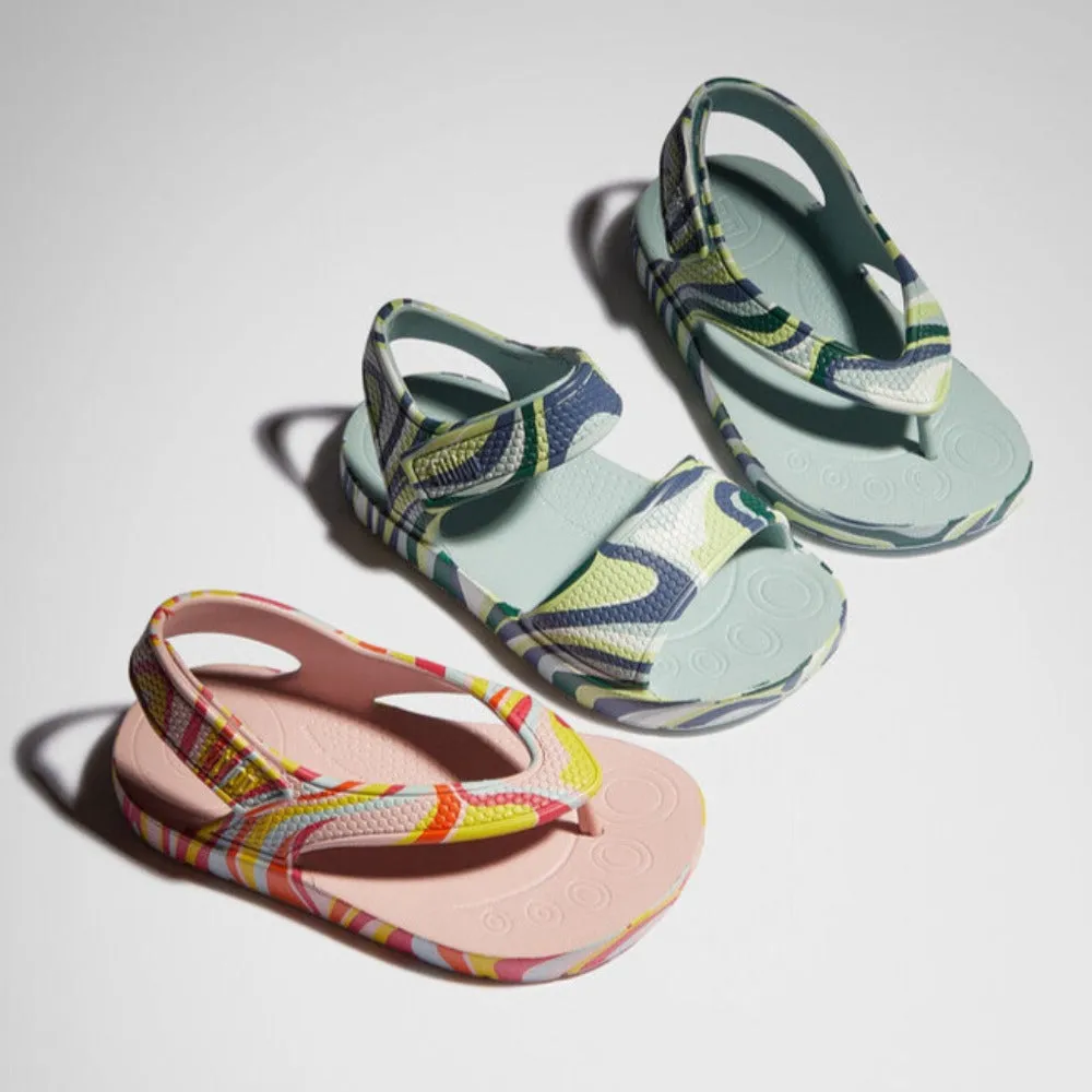 รองเท้าแตะ สำหรับเด็ก รุ่น iQUSHION KIDS TODDLER SWIRLY ERGONOMIC B/S SANDALS