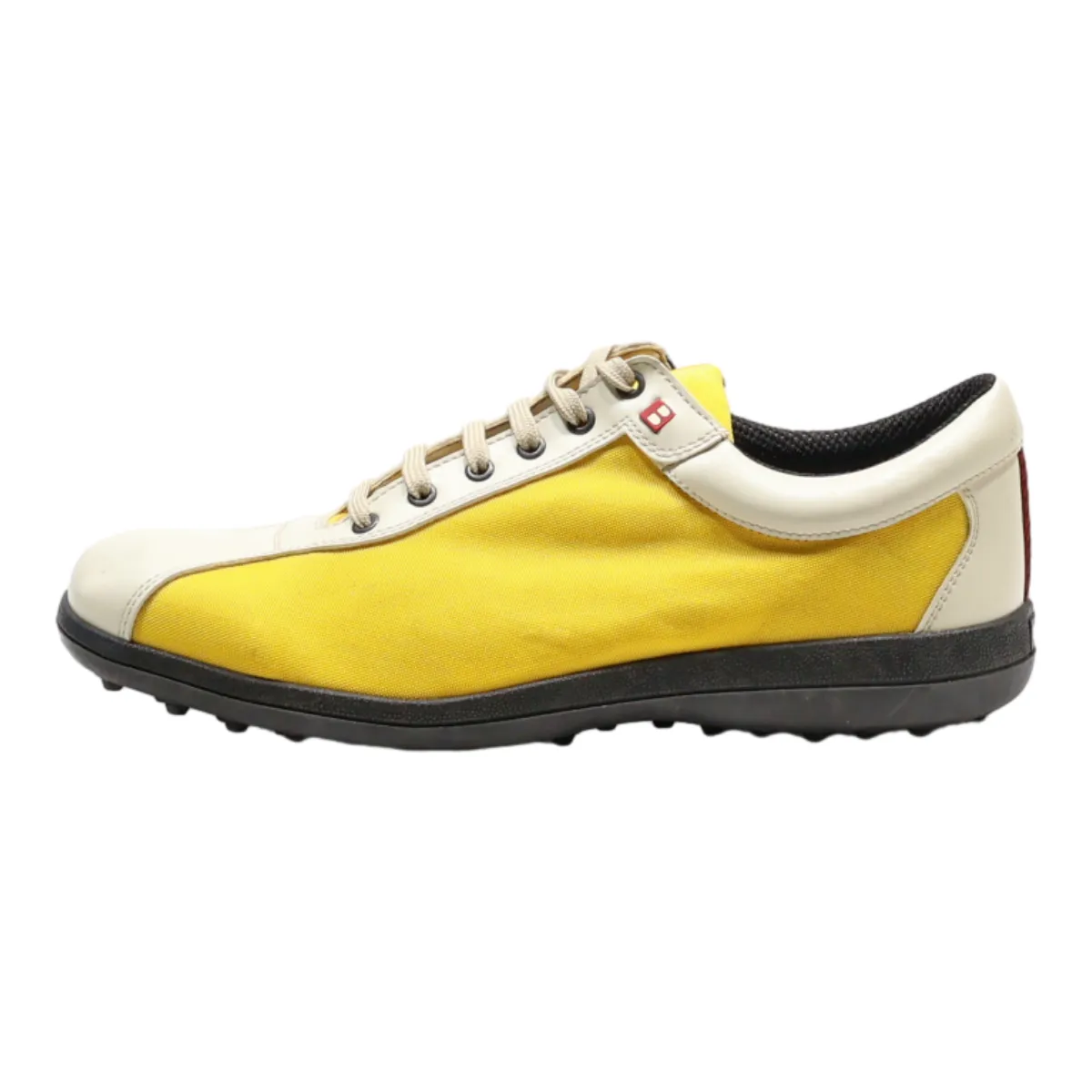 BALLY Sneaker Trainers Yellow Canvas Womens UK 7