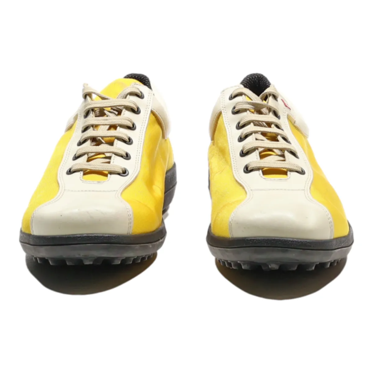 BALLY Sneaker Trainers Yellow Canvas Womens UK 7