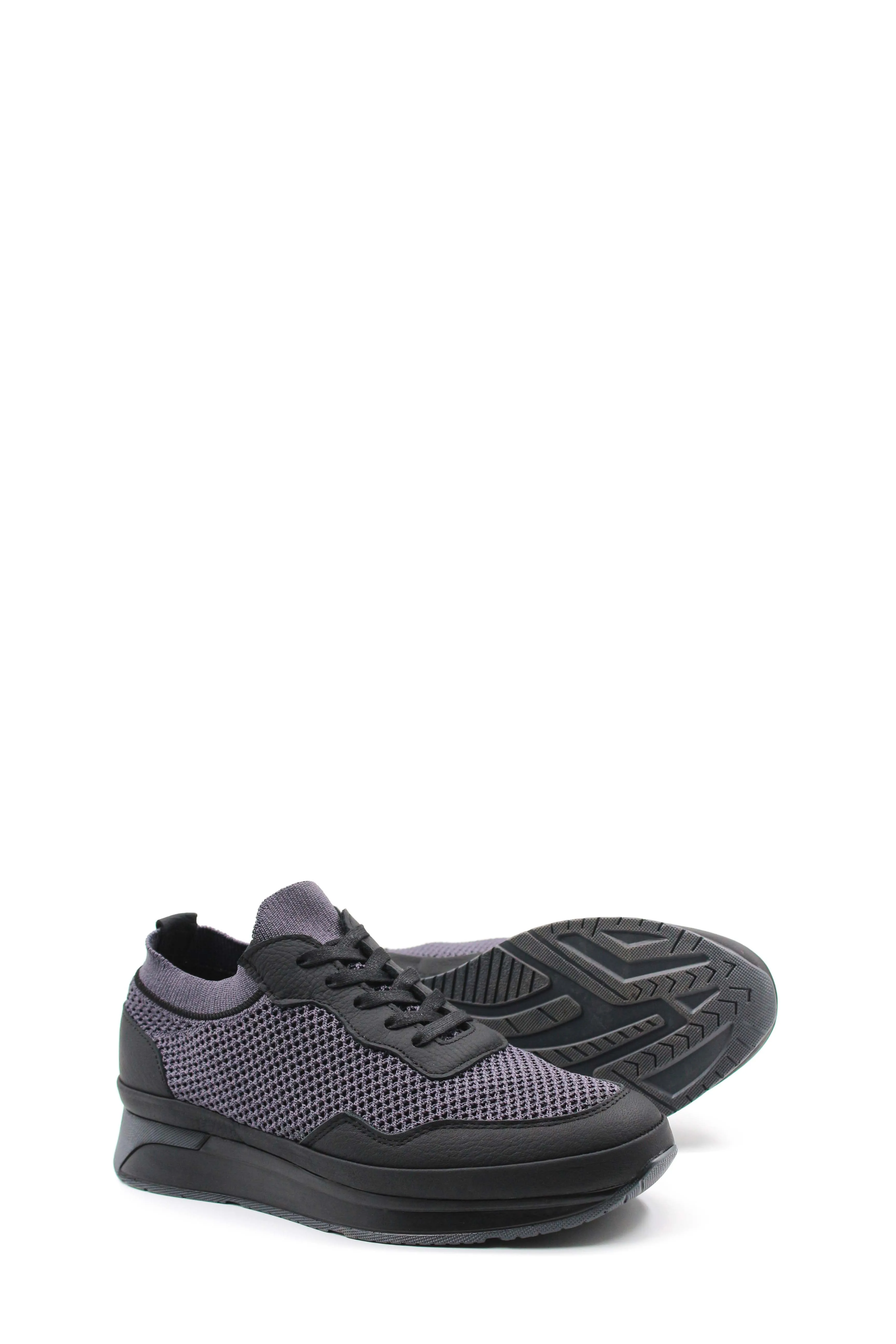 Black Mesh Knit Sneakers Wessi