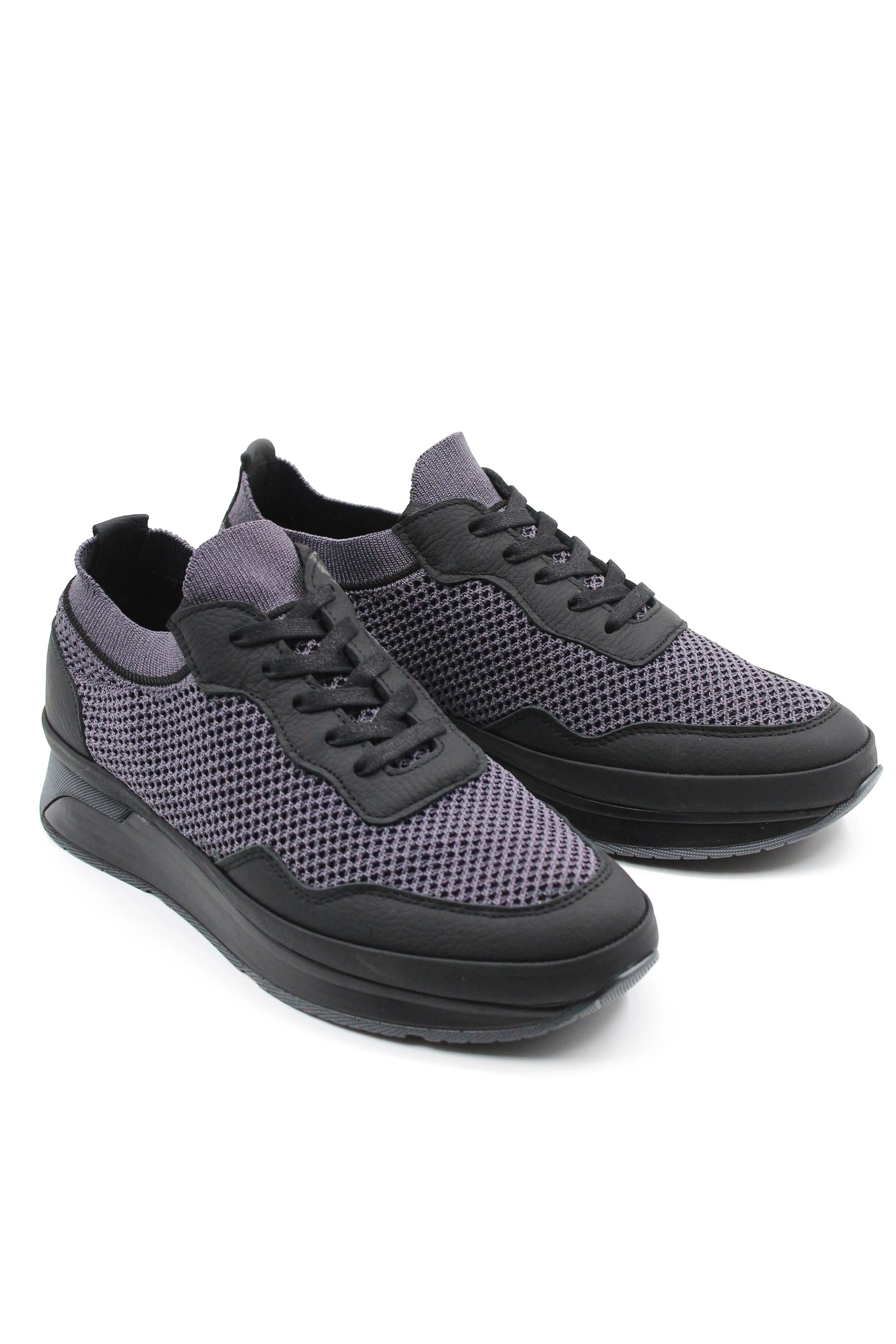 Black Mesh Knit Sneakers Wessi