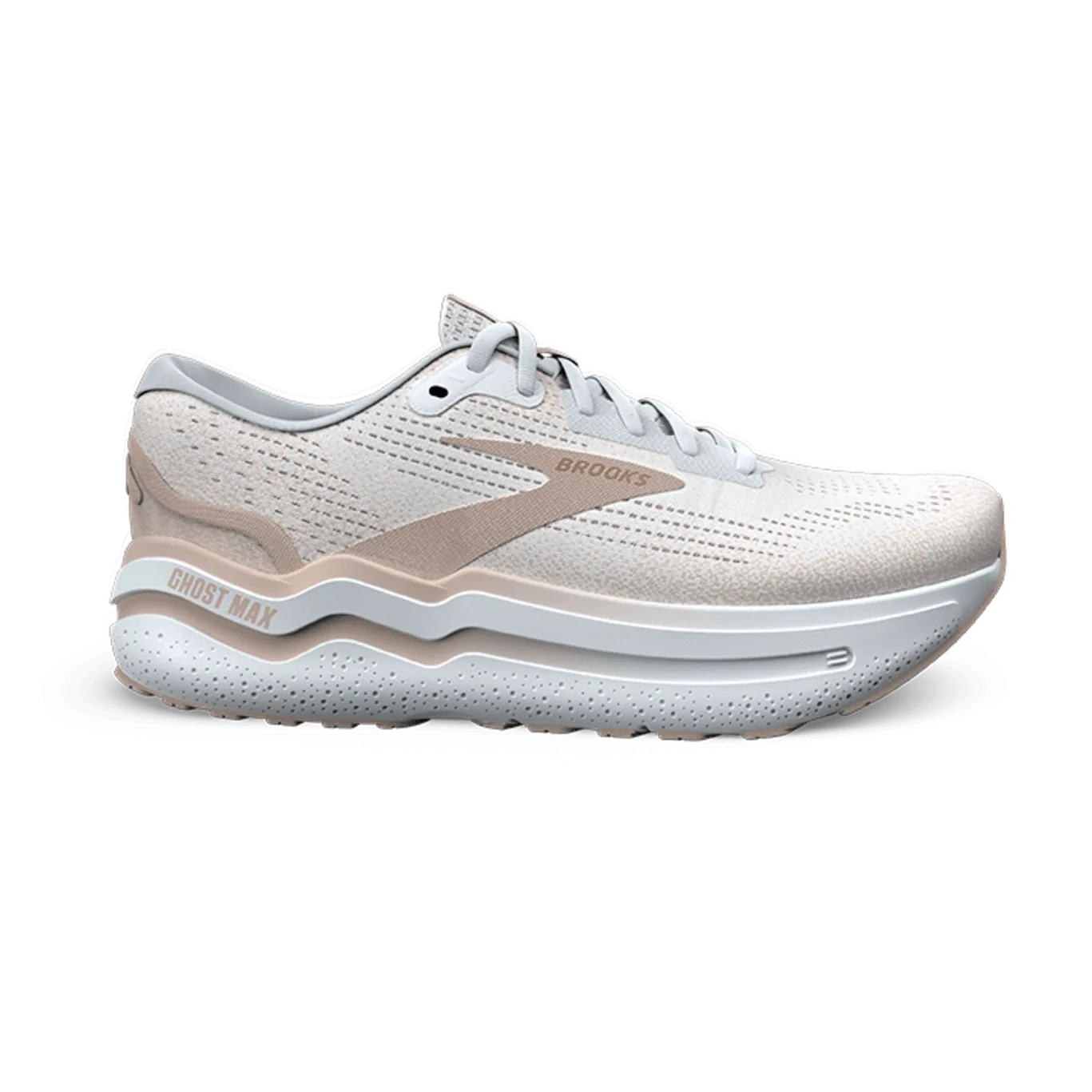 Brooks Ghost Max 2 Womens - White / Almond / Tan