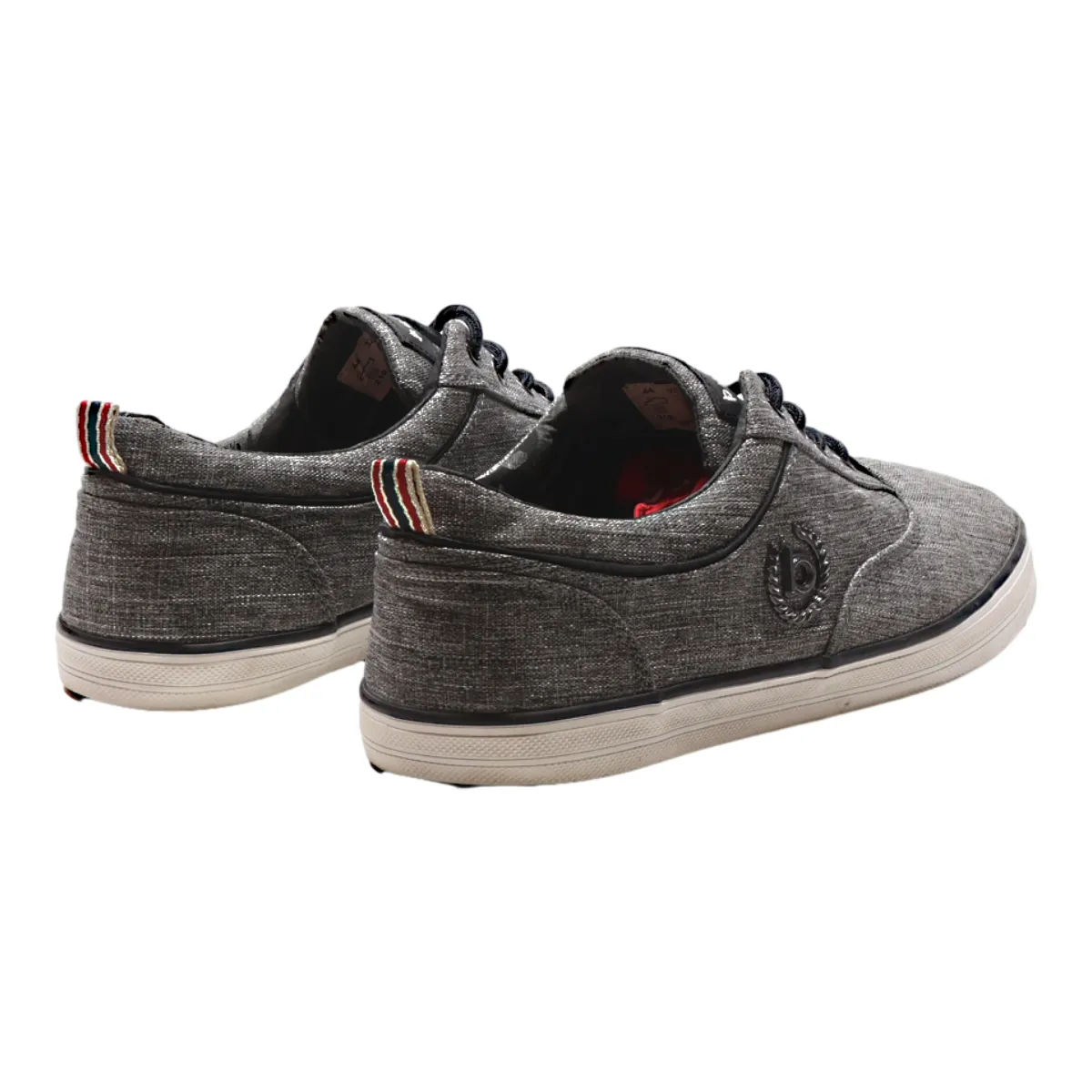 BUGATI Low Top Trainers Grey Canvas Mens UK 9.5