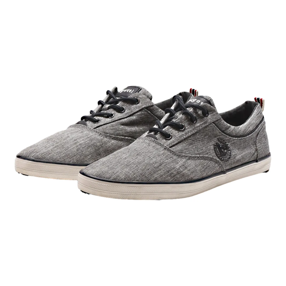 BUGATI Low Top Trainers Grey Canvas Mens UK 9.5