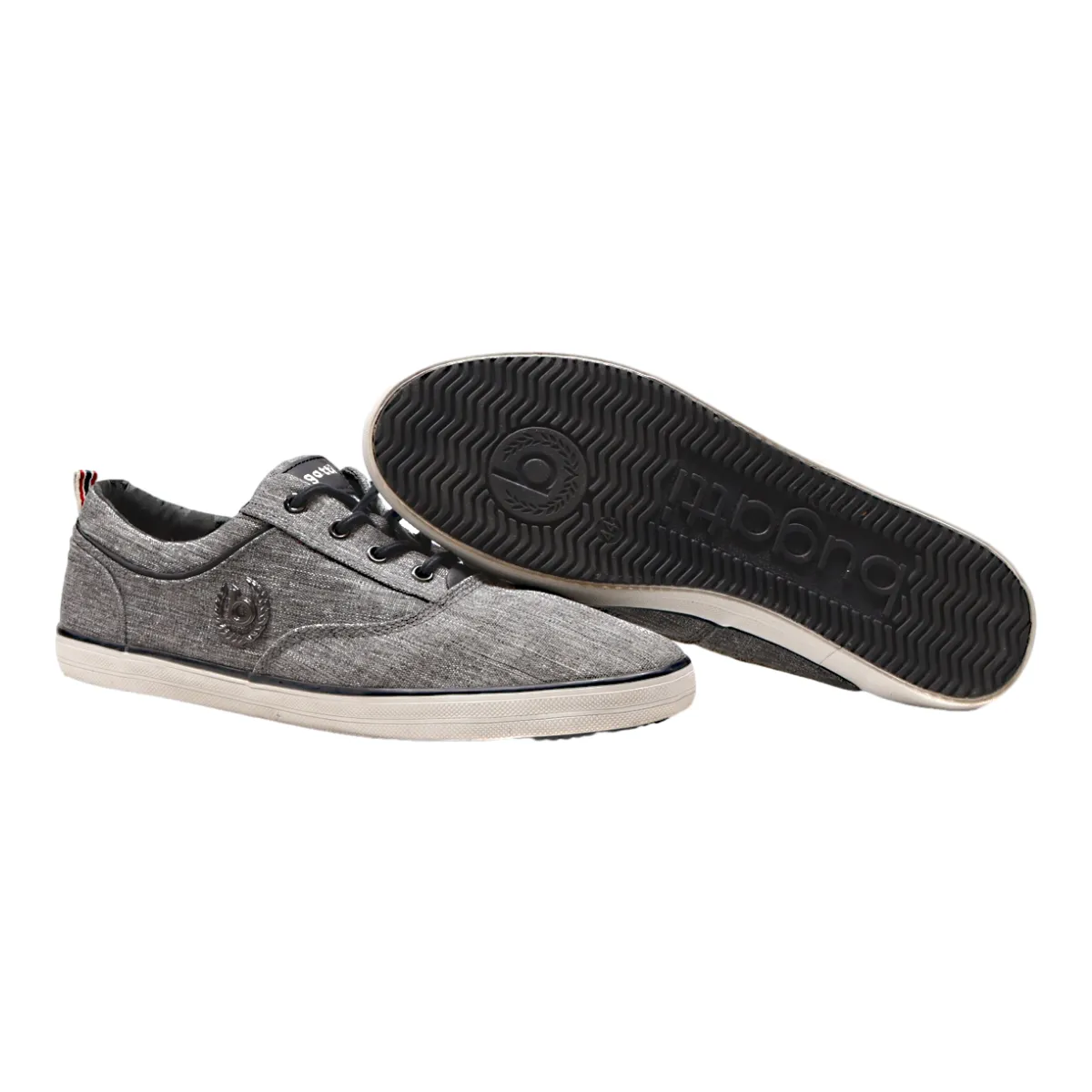 BUGATI Low Top Trainers Grey Canvas Mens UK 9.5
