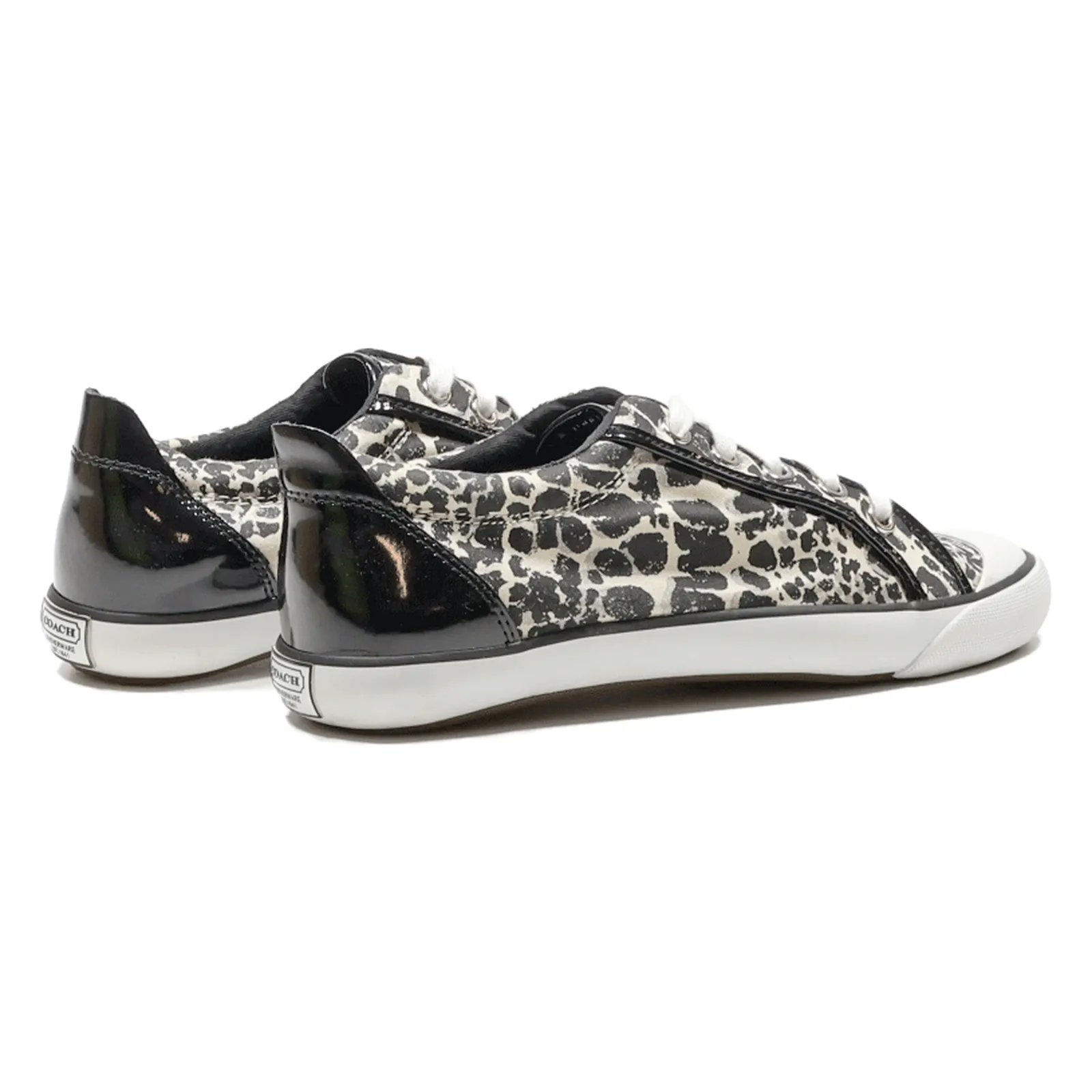 COACH Low Top Trainers Black Canvas Womens UK 7.5