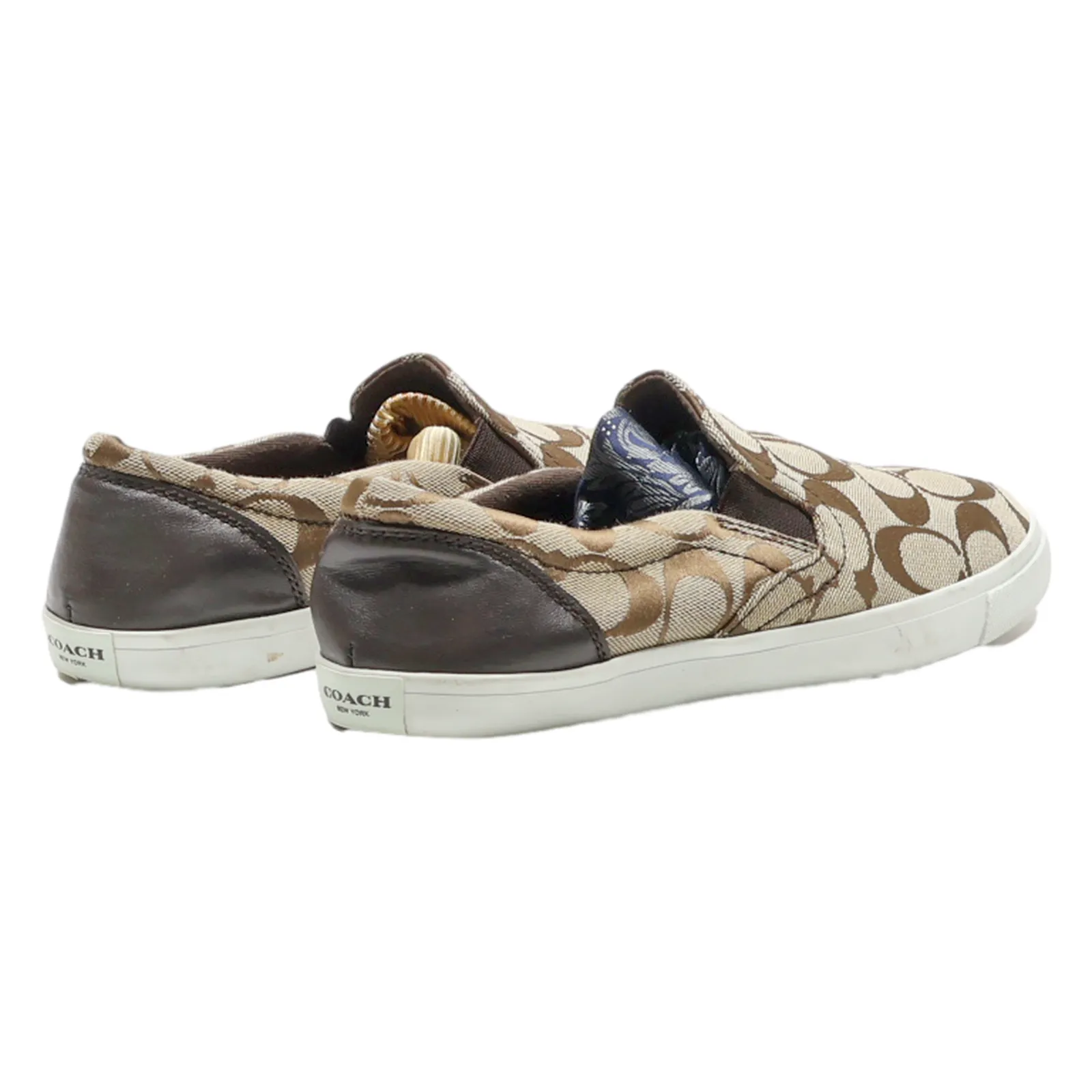 COACH Pump Shoes Brown Canvas Womens UK 4.5