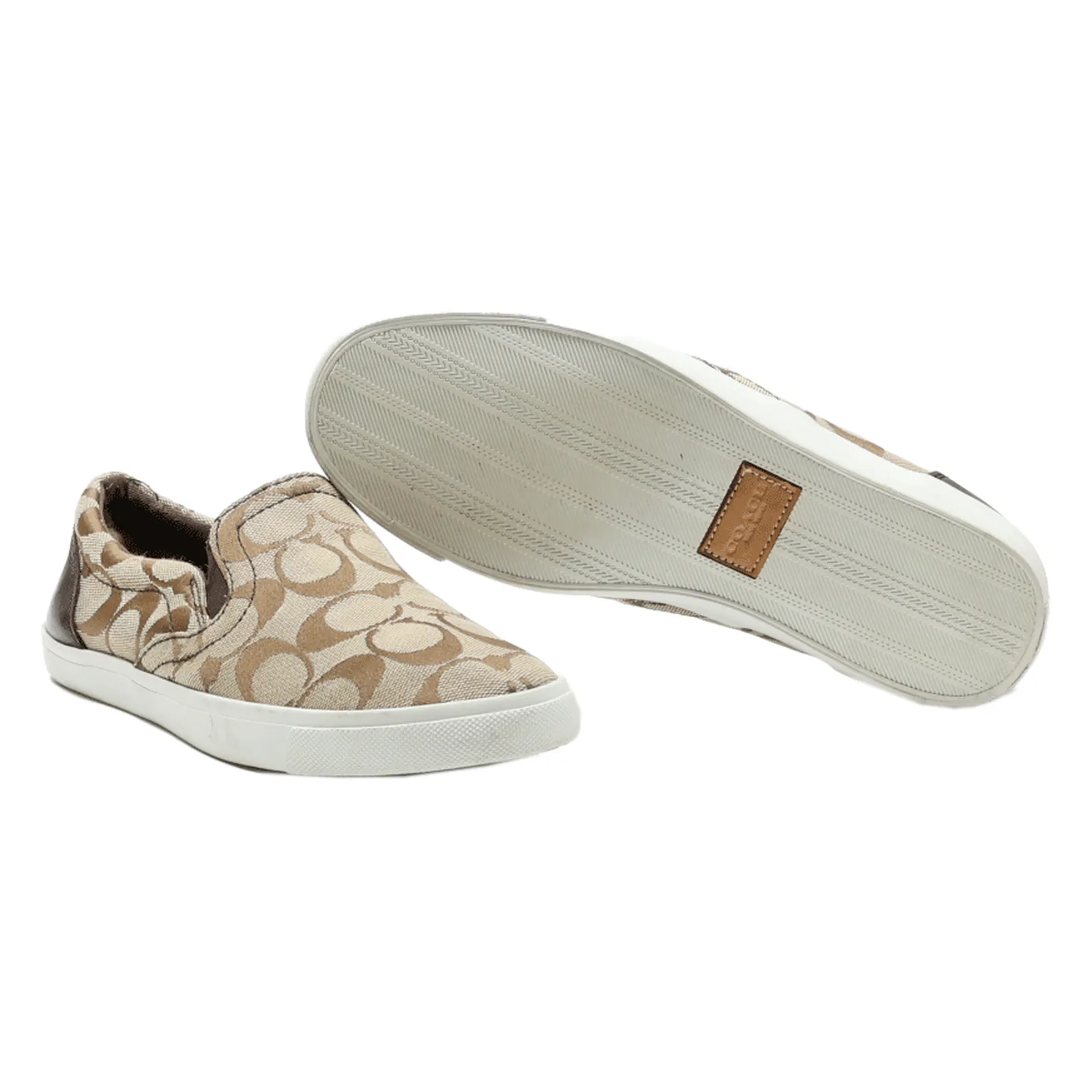 COACH Pump Shoes Brown Canvas Womens UK 4.5