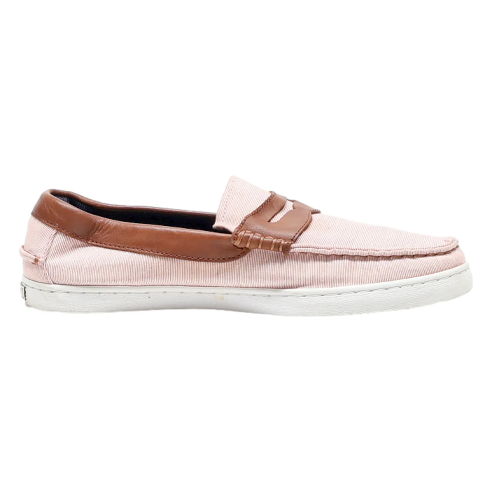 COLE HAAN Loafer Shoes Pink Canvas Mens UK 8