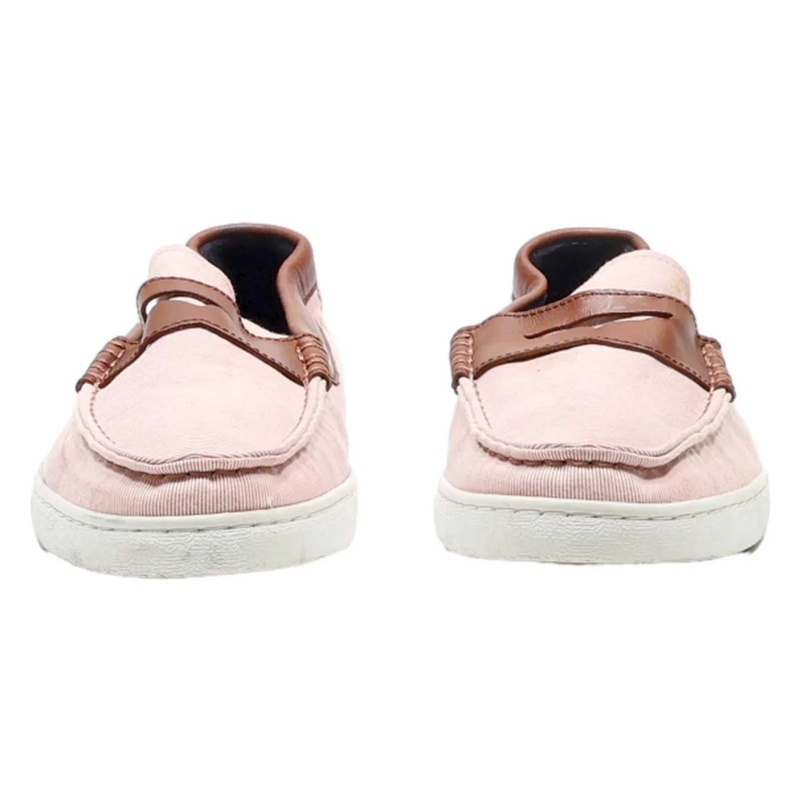 COLE HAAN Loafer Shoes Pink Canvas Mens UK 8