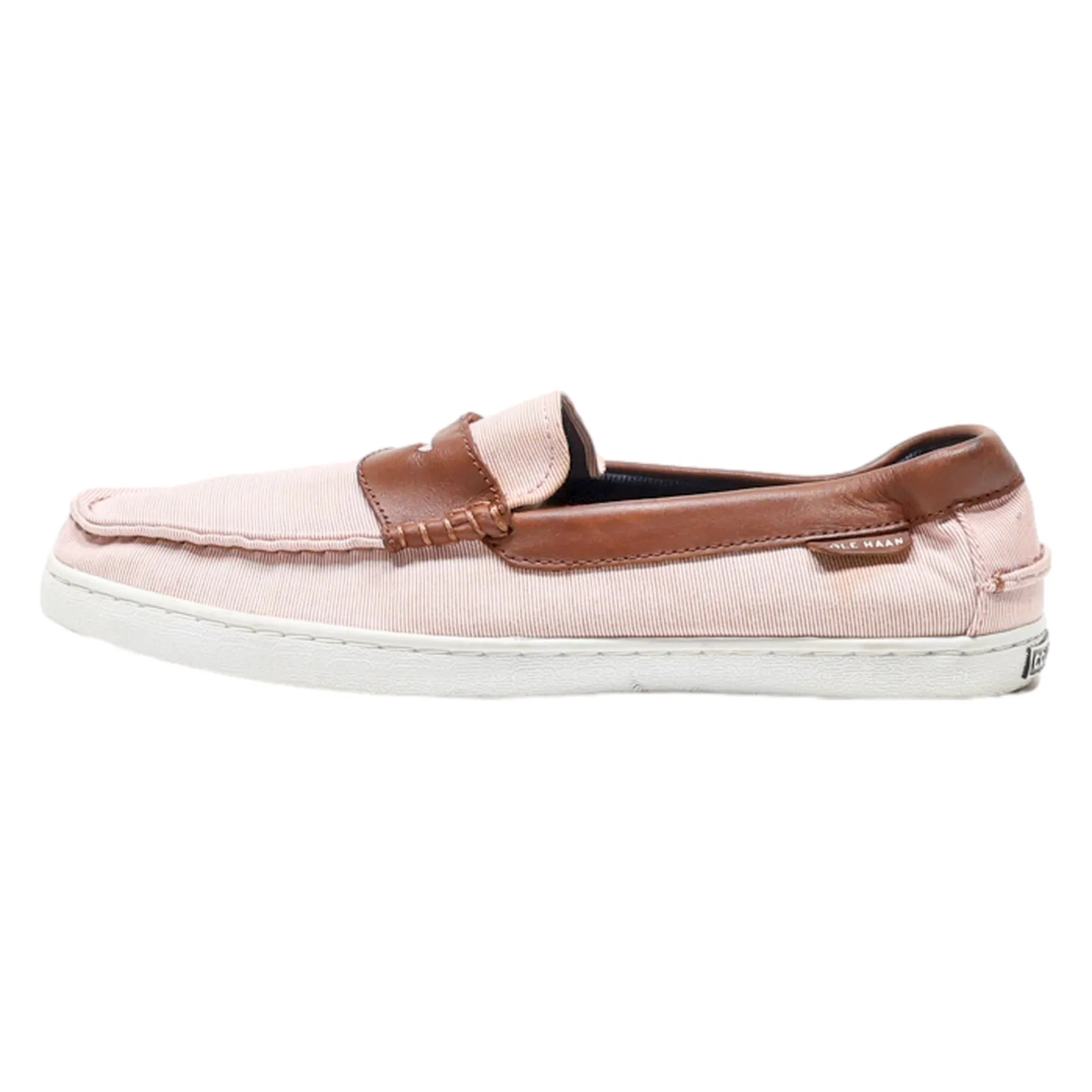 COLE HAAN Loafer Shoes Pink Canvas Mens UK 8