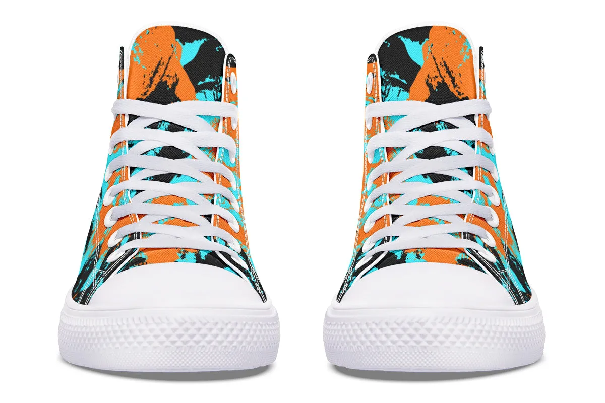 Conceptual Aqua And Orange Art