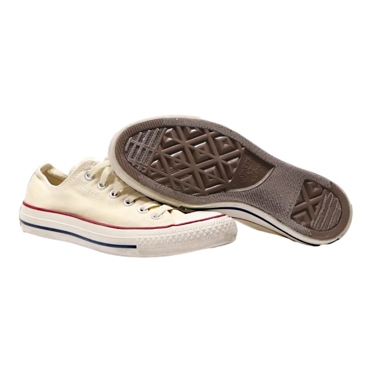 CONVERSE Chuck Taylor All Star 2018 Low Top Trainers Cream Canvas Womens UK 5