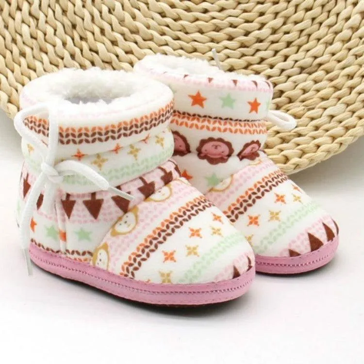 Cozy High-Top Baby Shoes with Soft Cotton and Non-Slip Bottoms for Toddlers