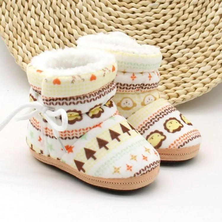 Cozy High-Top Baby Shoes with Soft Cotton and Non-Slip Bottoms for Toddlers