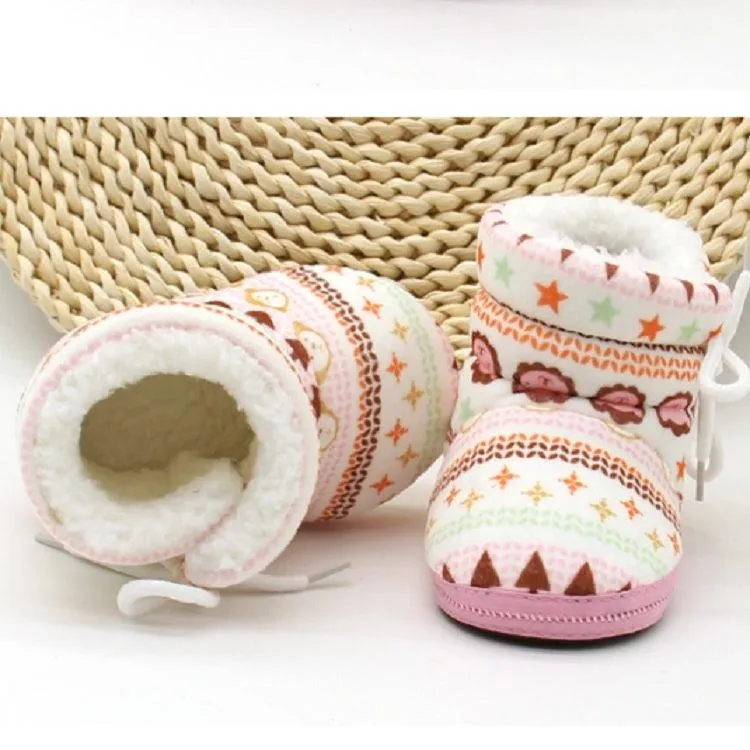 Cozy High-Top Baby Shoes with Soft Cotton and Non-Slip Bottoms for Toddlers