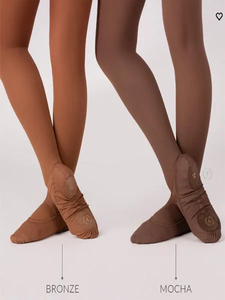 Eurotard A1004C Child Bronze Assemblé Split Sole Canvas Ballet Shoes