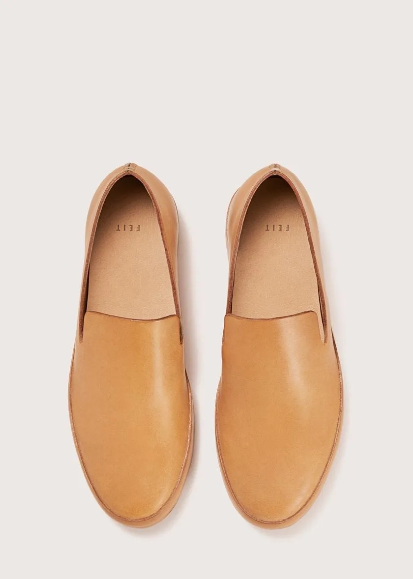Feit - Natural Veg Tan Hand Sewn Wholecut Slipper