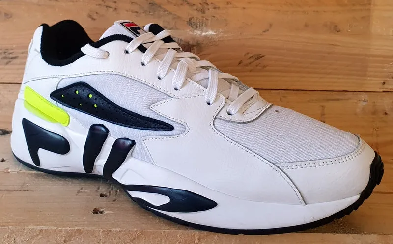 Fila MindBlower Low Leather Trainers UK10/US11/EU44.5 1RM00364 White/Black