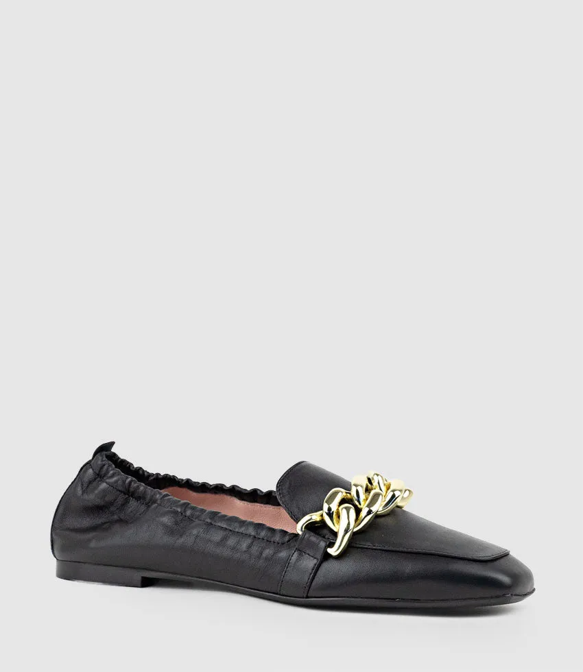 GIANI Loafer with Chain in Black