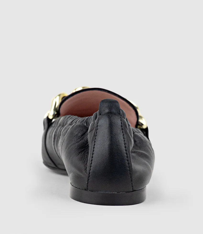 GIANI Loafer with Chain in Black