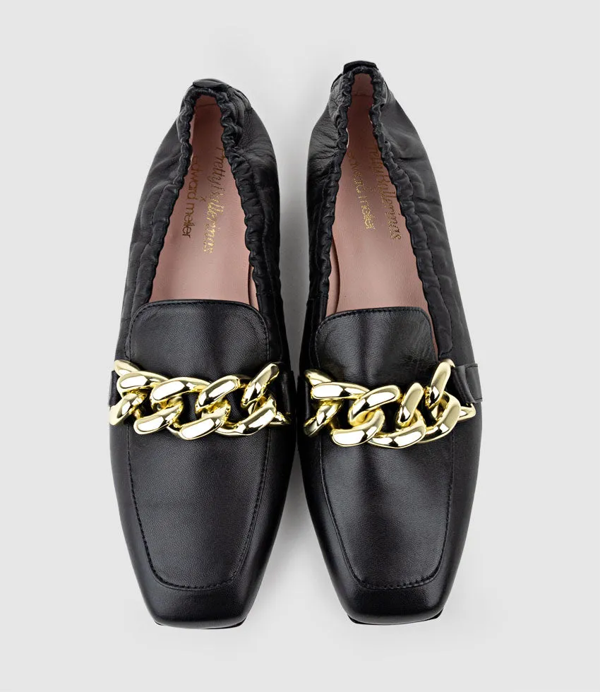 GIANI Loafer with Chain in Black