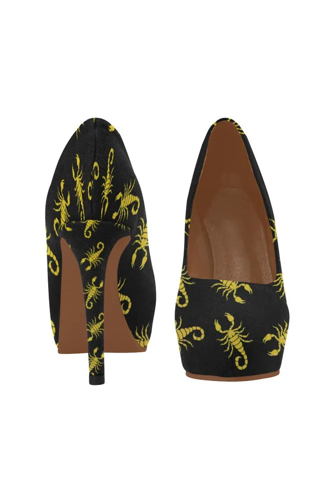 Gold Scorpion Women's High Heels