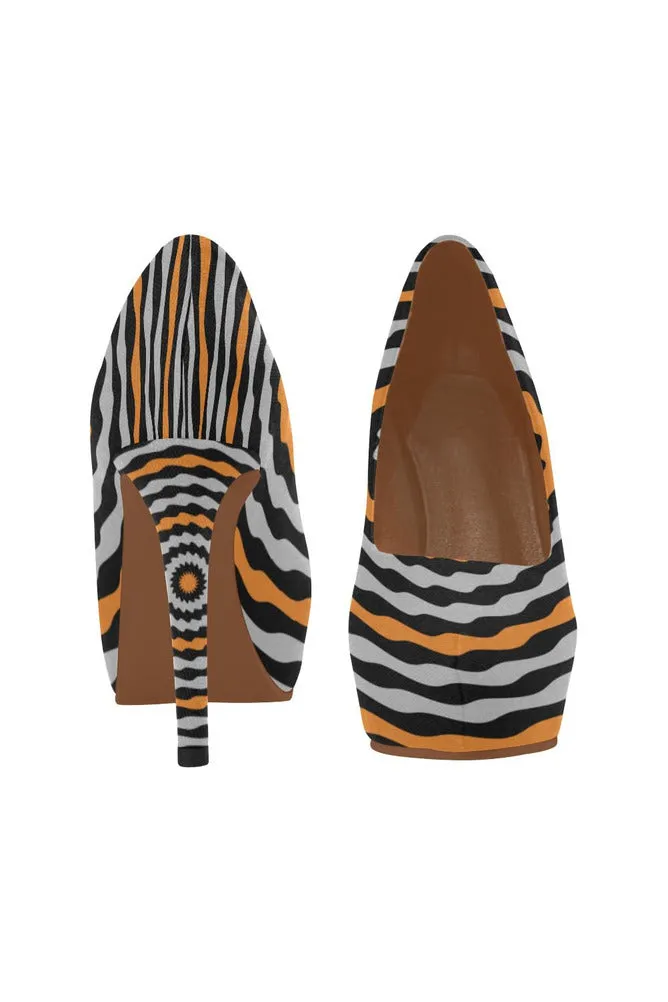 Hypnotic Orange Women's High Heels
