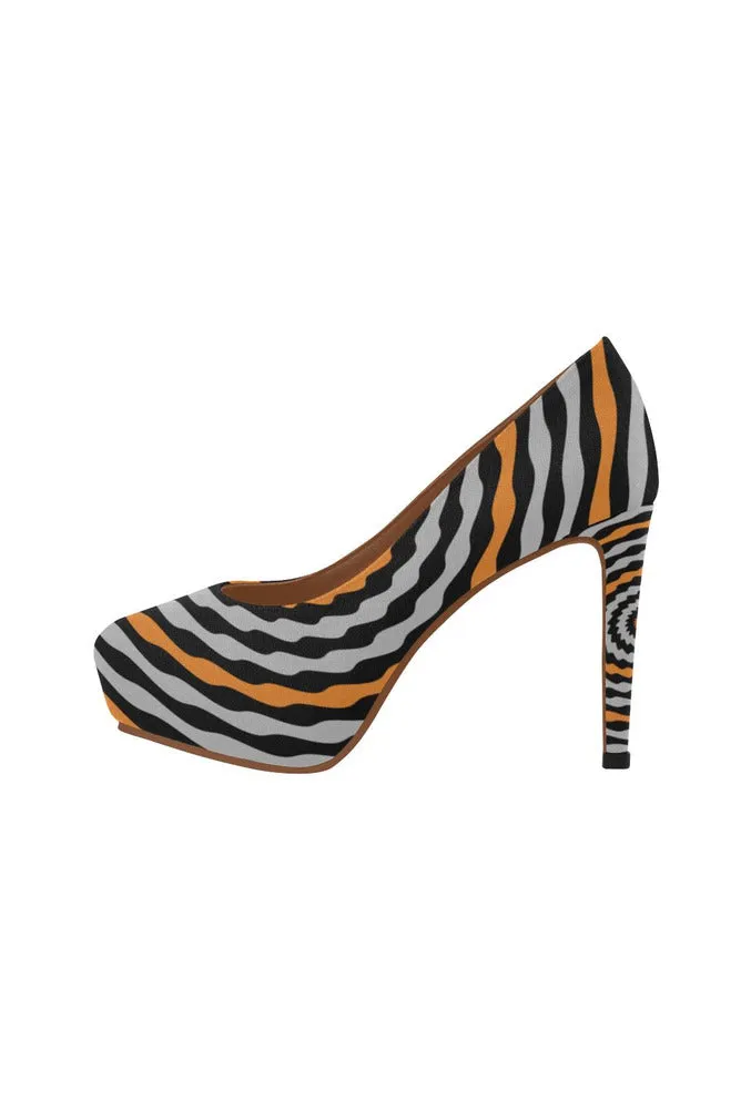 Hypnotic Orange Women's High Heels