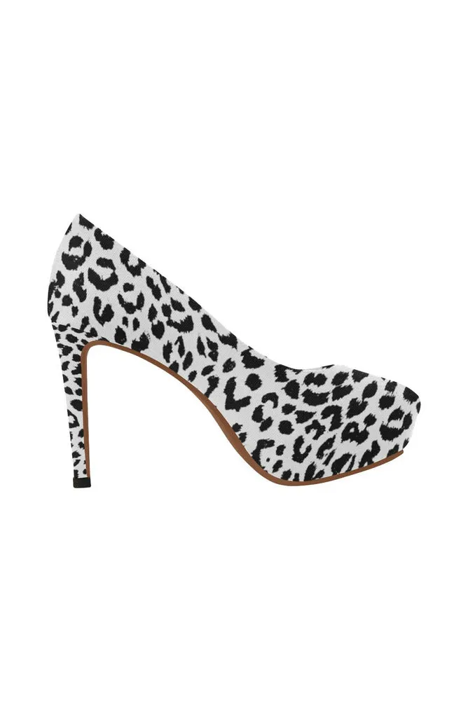 Leopard Brown/White Women's High Heels