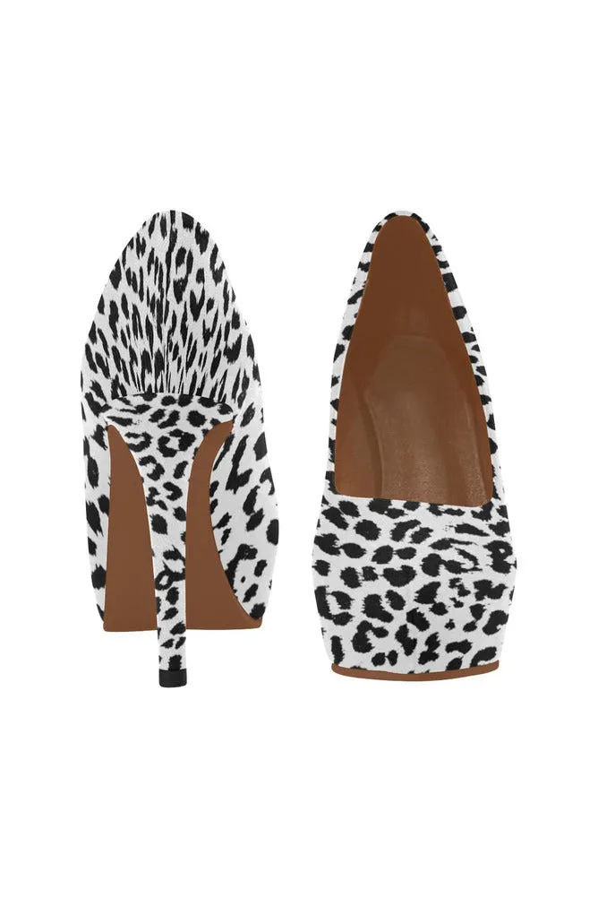 Leopard Brown/White Women's High Heels