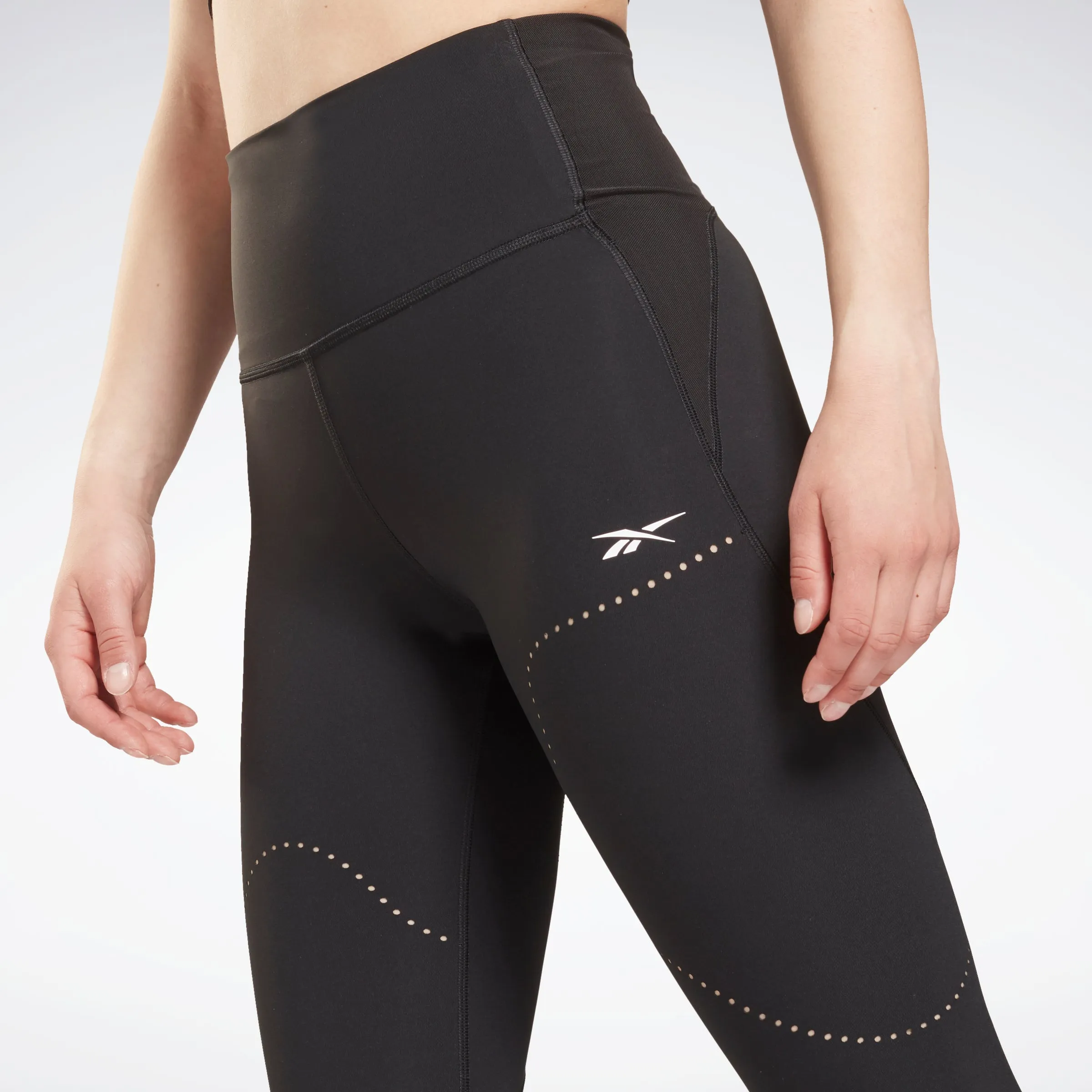 Lux Perform High Rise Perforated Leggings Black