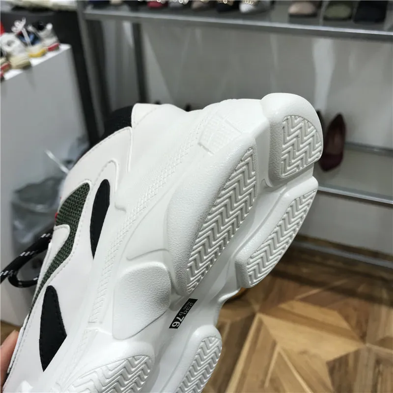 LUXE SEVEN DESIGN CHUNKY TRAINERS WITH SPORTS MESH