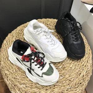 LUXE SEVEN DESIGN CHUNKY TRAINERS WITH SPORTS MESH