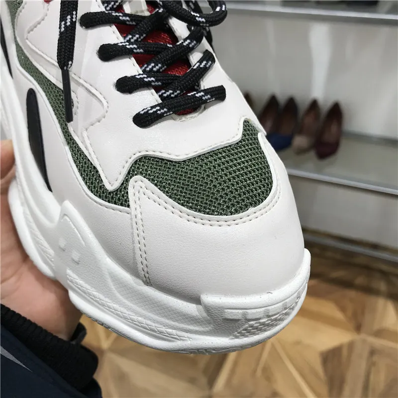 LUXE SEVEN DESIGN CHUNKY TRAINERS WITH SPORTS MESH