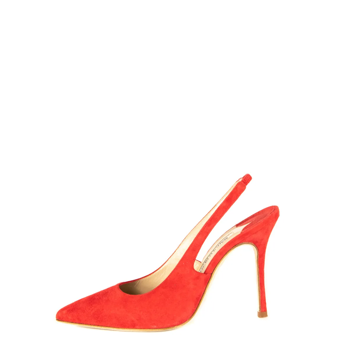 Manolo Blahnik Orange Suede Allura Slingback Pumps Size 6 | EU 36