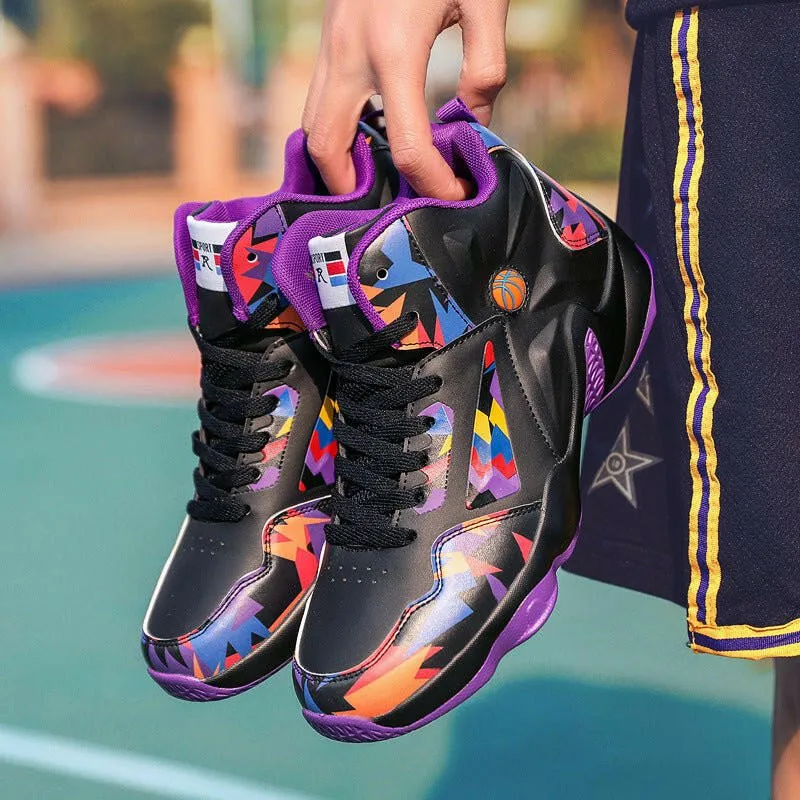 Men’s High-Top Basketball Shoes – Non-Slip & Light | FETZON