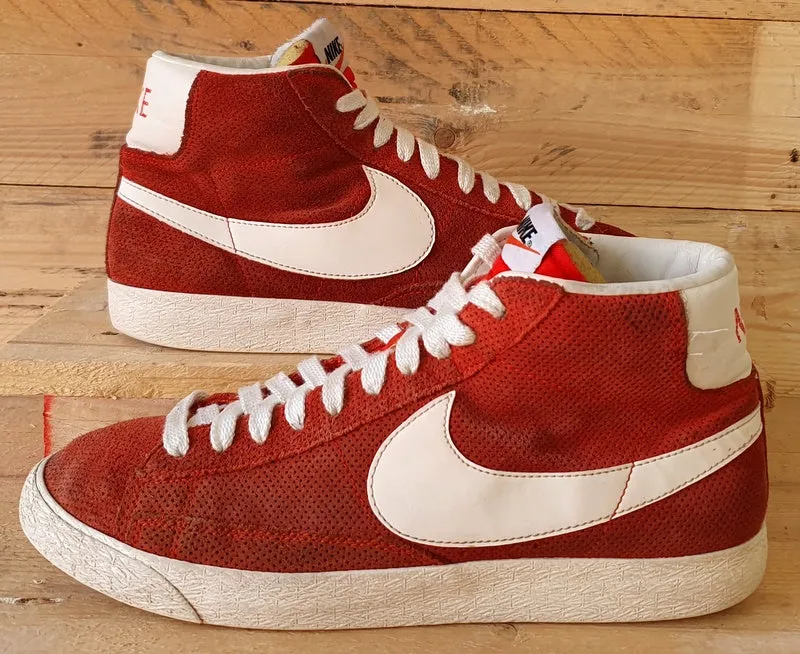 Nike Blazer Mid Vintage Suede Trainers UK9/US10/EU44 538282-800 Gamma Orange
