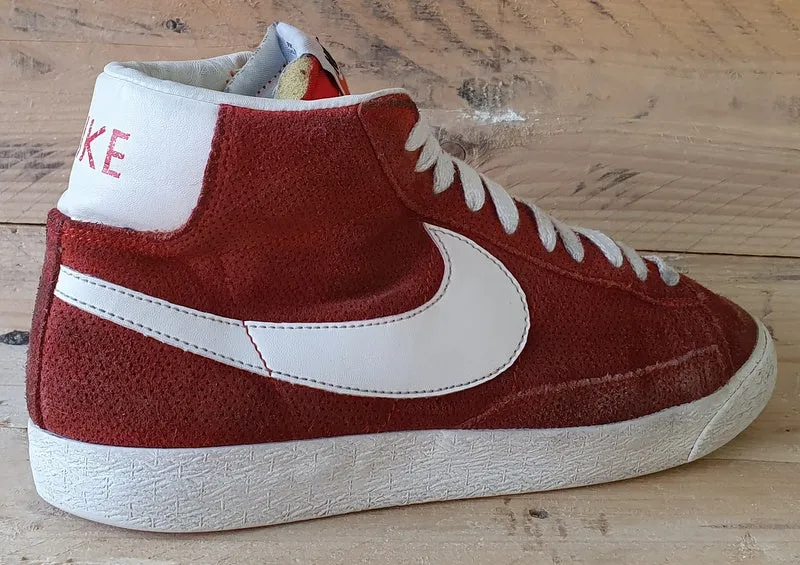 Nike Blazer Mid Vintage Suede Trainers UK9/US10/EU44 538282-800 Gamma Orange