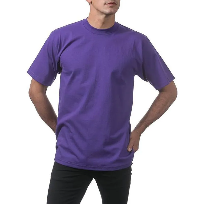 Pro Club Men'S Heavyweight Short Sleeve T-Shirt Top Outfit Cotton Crewneck Original Classic Fabric