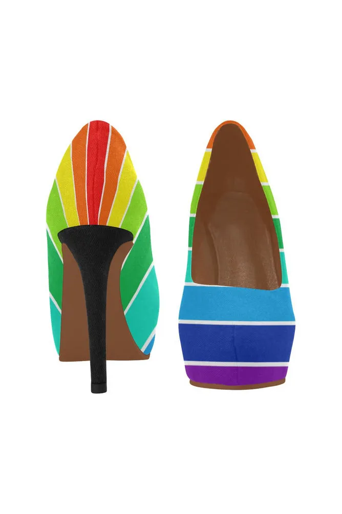 Rainbow Bright Artsadd Women's High Heels (Model 044)