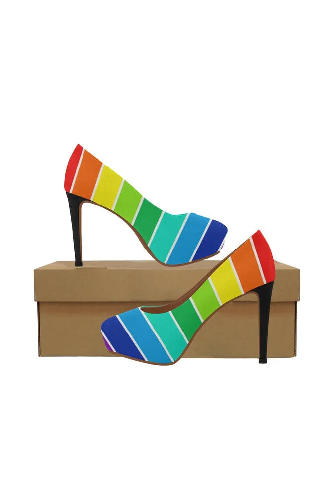 Rainbow Bright Artsadd Women's High Heels (Model 044)