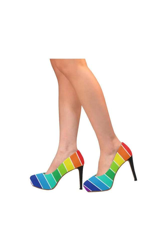 Rainbow Bright Artsadd Women's High Heels (Model 044)
