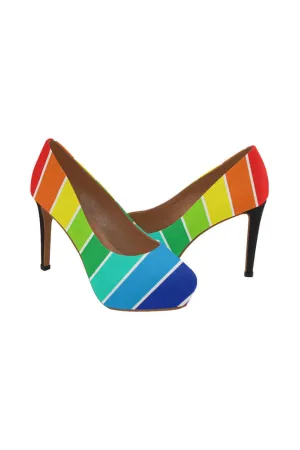Rainbow Bright Artsadd Women's High Heels (Model 044)