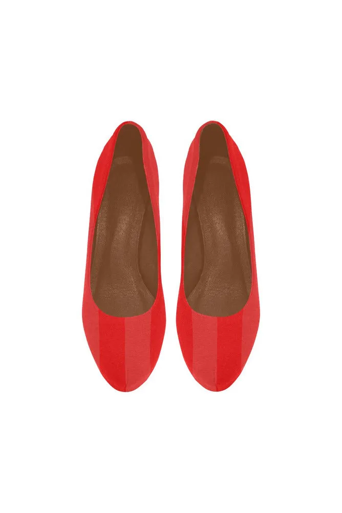 Red on Red Stripes Women's High Heels