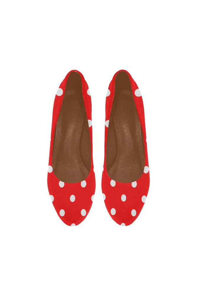 Red Polka Dot Women's High Heels