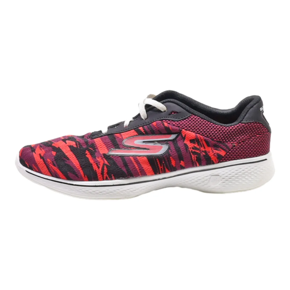 SKECHERS Low Top Trainers Pink Synthetic Womens UK 5