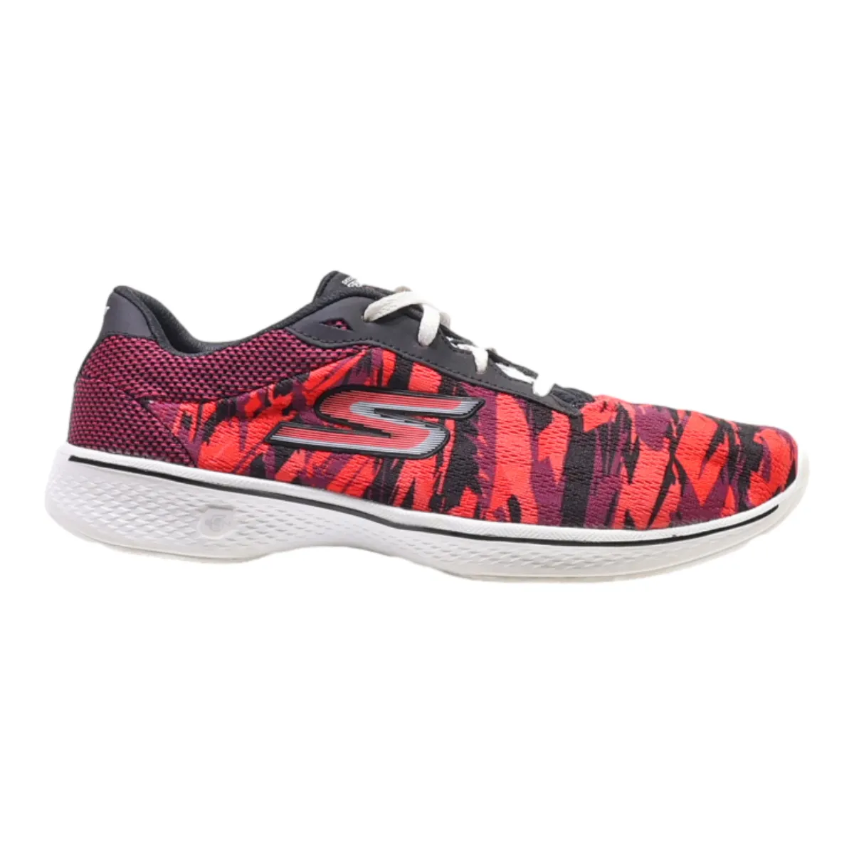 SKECHERS Low Top Trainers Pink Synthetic Womens UK 5