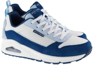 Skechers Trainers Womens Uno Two Much Fun White Blue