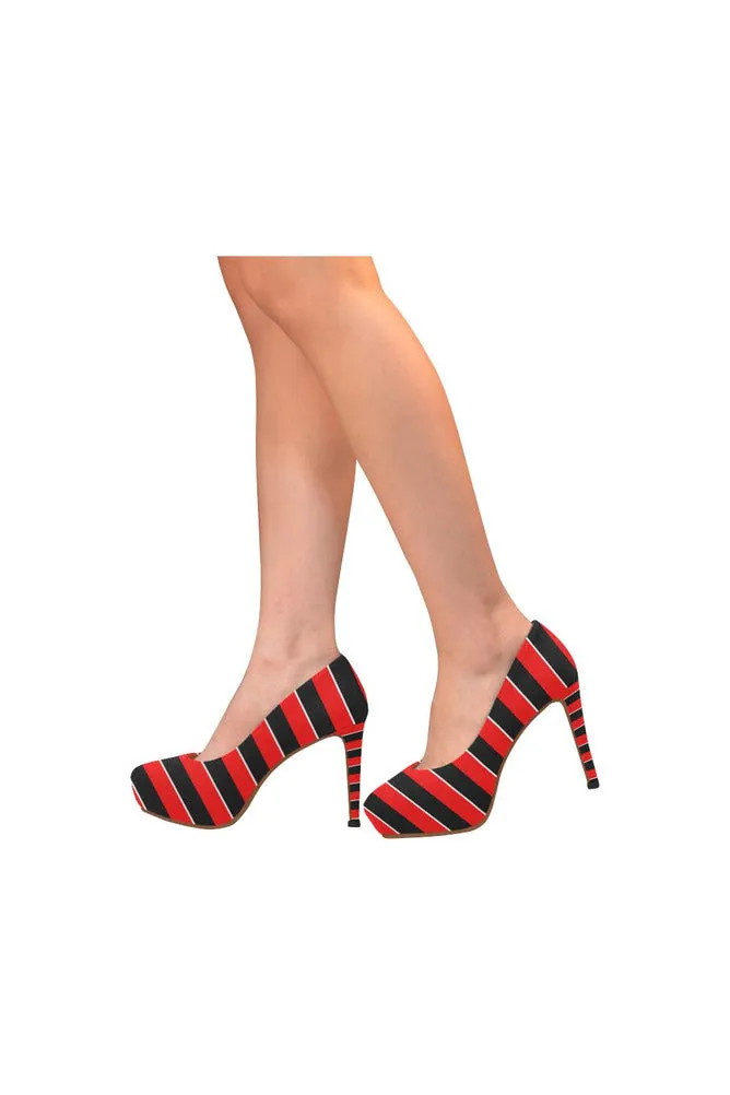 Striped Women's High Heels
